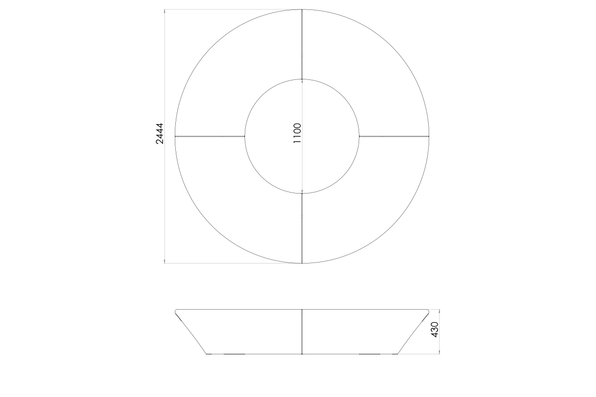 Stadia Planter Bench